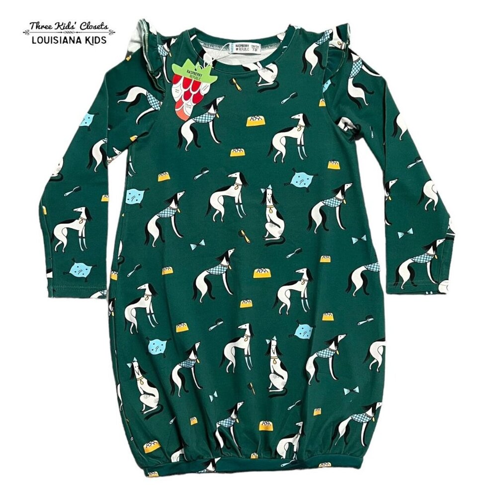 NEW Raspberry Republic Sz 128/134 (7-9Y) Organic Aristodogs Dog Dress